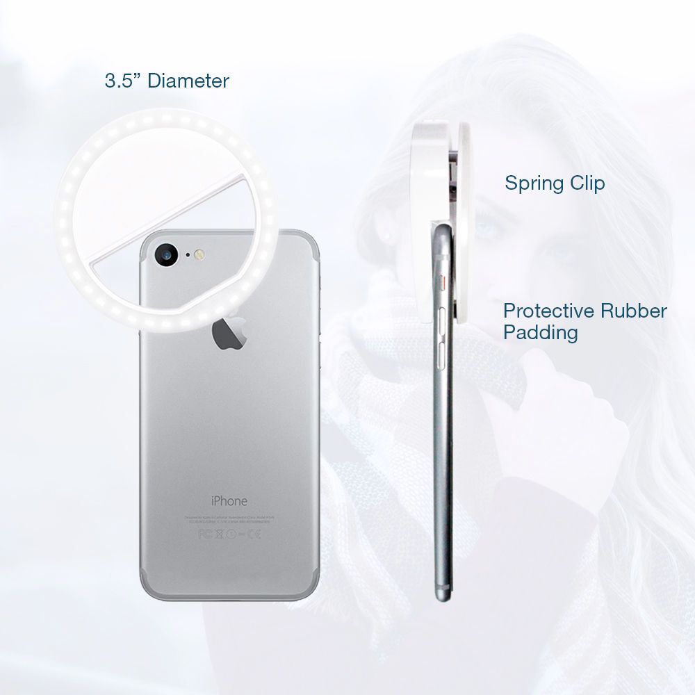 Portable Selfie Ring Clip-On for Phone