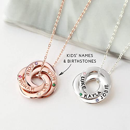 Personalized Necklace with Names & Birthstones