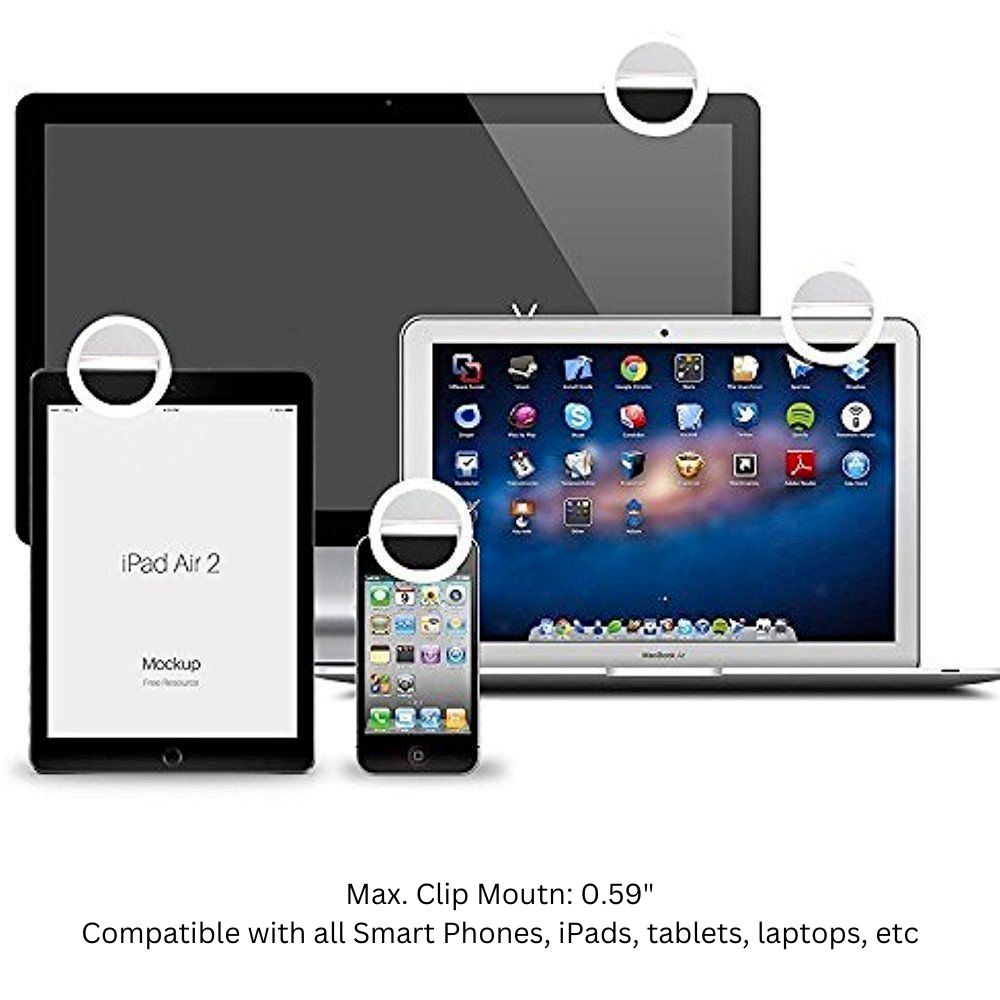 Portable Selfie Ring Clip-On for Phone