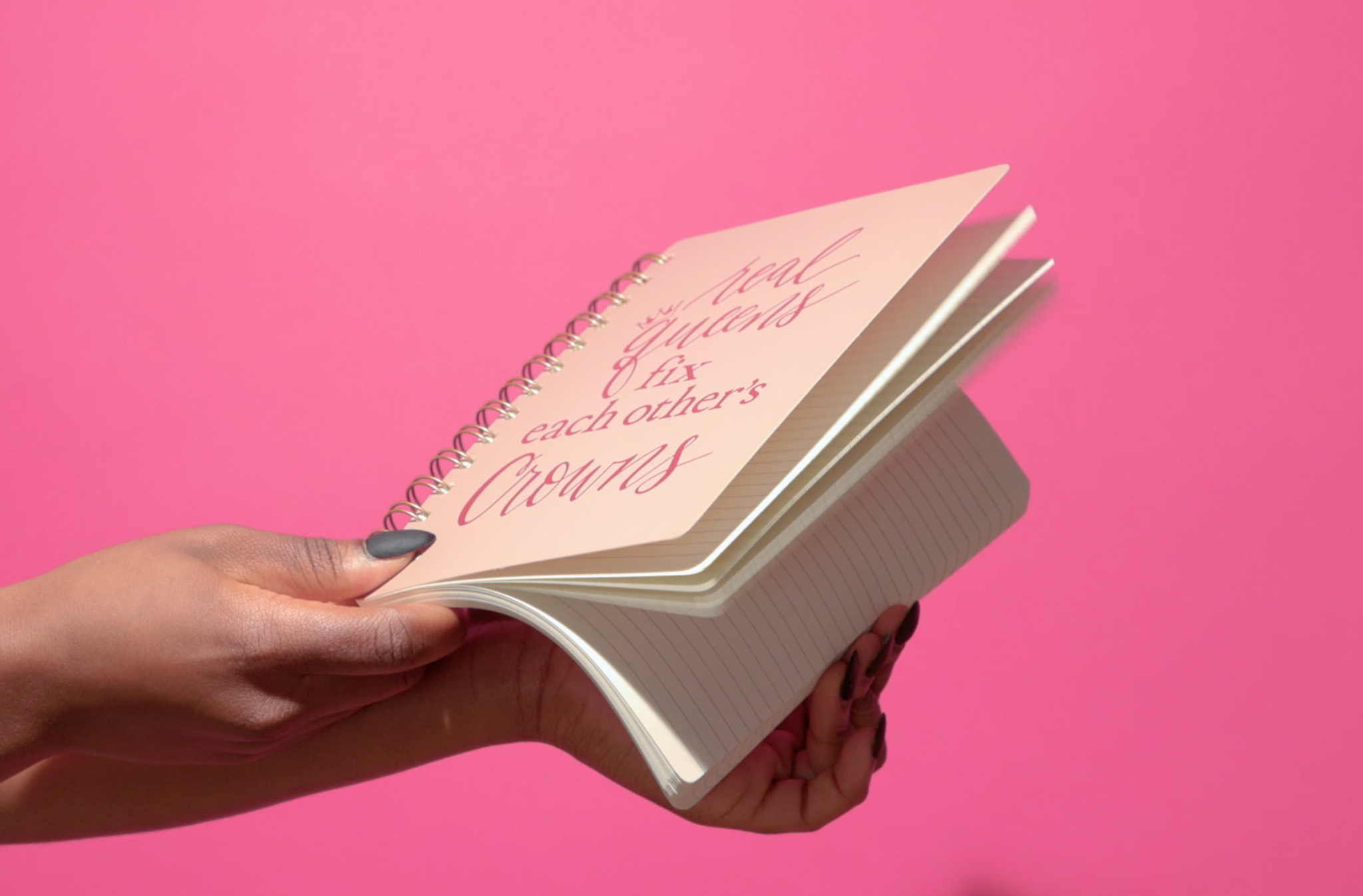Real Queens Fix Each Other's Crowns Spiral Notebook