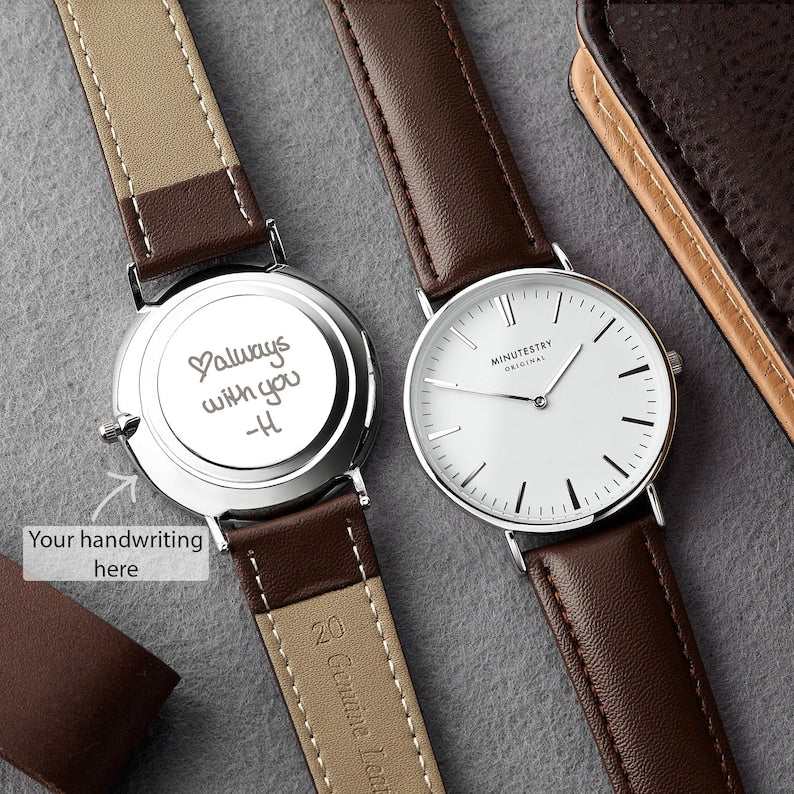 Custom Engraved Men's Watch with Message